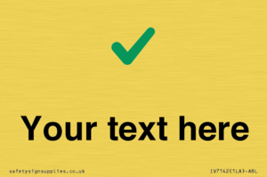 Custom plain background, green tick sign